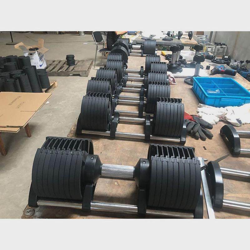 可调节哑铃家用32千克磅健身器材一秒调节重量自动快速24递增哑铃