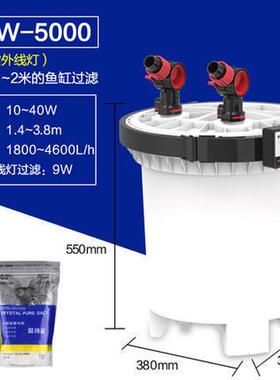 变频过滤桶缸外过滤器水族箱外置静音草缸大鱼缸设备HW-3000