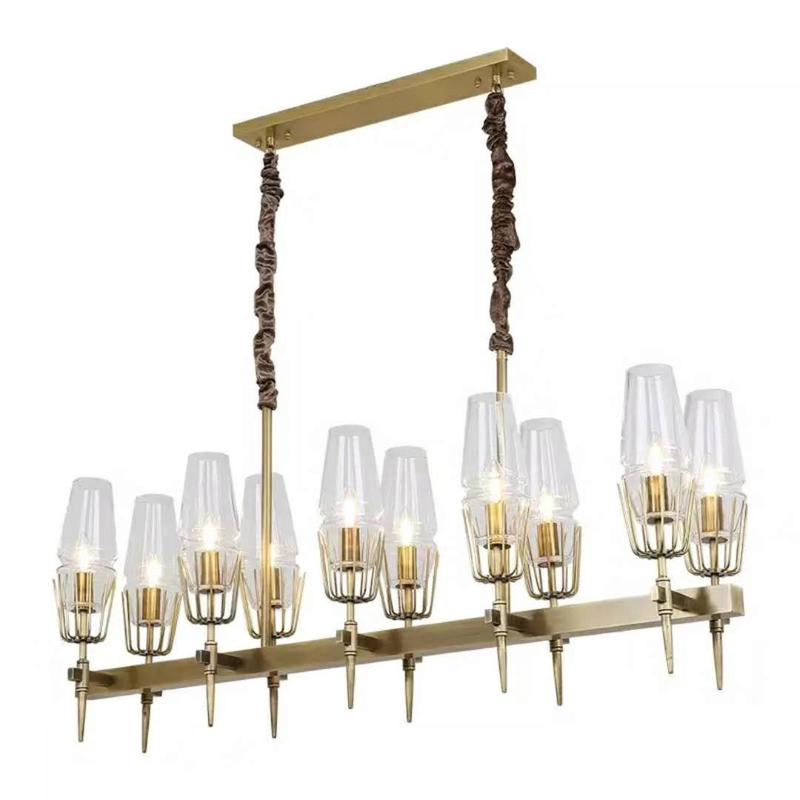 时尚北欧餐厅长形灯简约后现代大气轻奢酒店别墅吧台家用客厅吊灯