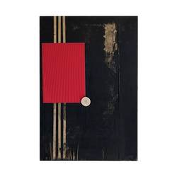 客厅沙发后面背景墙挂画中古2023新款餐厅侘寂风装饰画茶室黑木雕