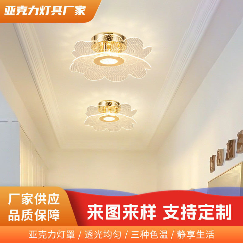 2024款卧室LED亚克力吸顶灯现代轻奢公寓民宿走廊灯过道玄关灯