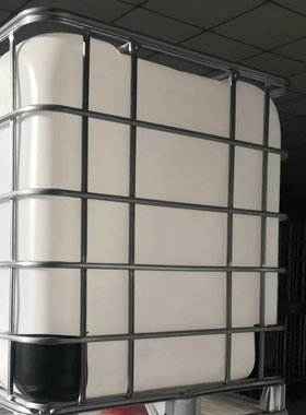500L立式白色桶工业集运输装化工桶加厚方形塑料桶蓄水桶IBC吨桶