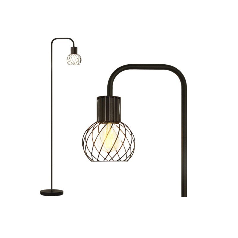 客厅沙发落地灯工业风角简约办公室书房美式乡村复古卧室落地立灯