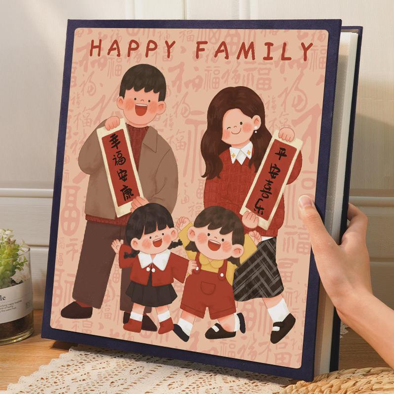 家庭大容量相册本宝宝记录345678寸过塑照片收纳儿童成长纪念册六