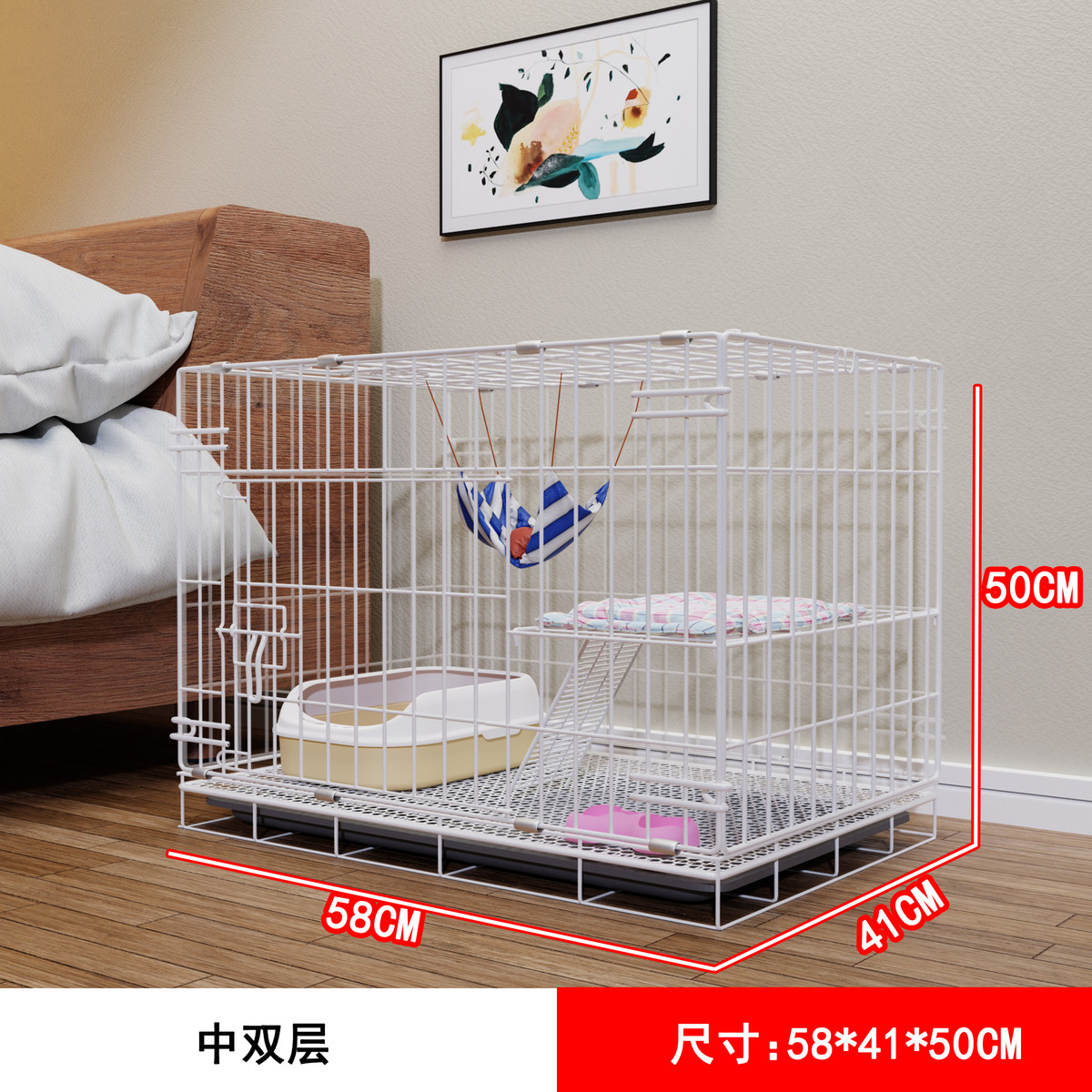 猫咪城堡猫笼子猫屋家用室内一体带厕所猫舍超大空间猫别墅不占地