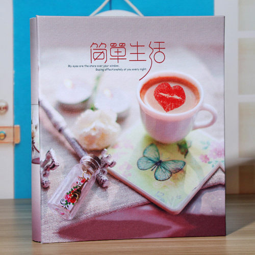 5ZW皮面相册影集家庭插页式宝宝成长纪念册600张567寸混装像册本