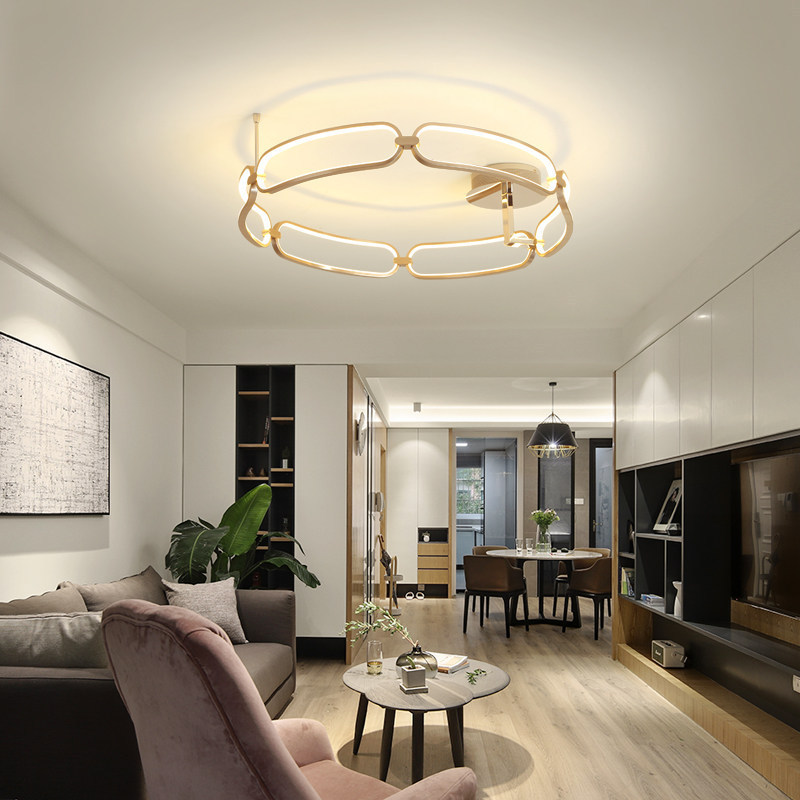 卧室吸顶灯圆环艺术灯后现代轻奢灯具现代简约创意个性北欧客厅灯