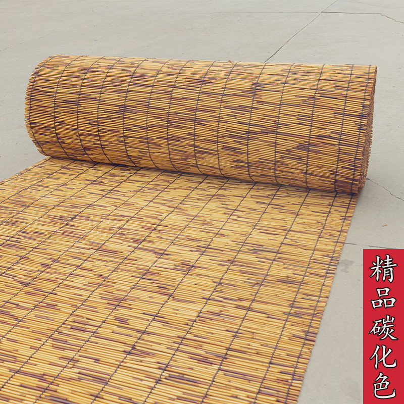 芦苇帘子大卷窗帘装修竹帘门帘吊顶农家乐隔断遮阳饭店茶室草新款