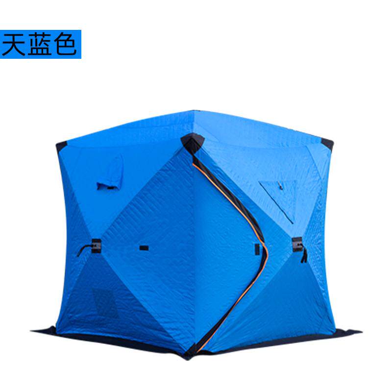 户外3-4人便携钓加棉加厚屋冬季帐篷保暖抗寒免搭建冬野营钓鱼屋