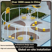 户外幼儿园设备公园网红荡秋千景区室外轮胎秋千游乐儿童秋千吊椅