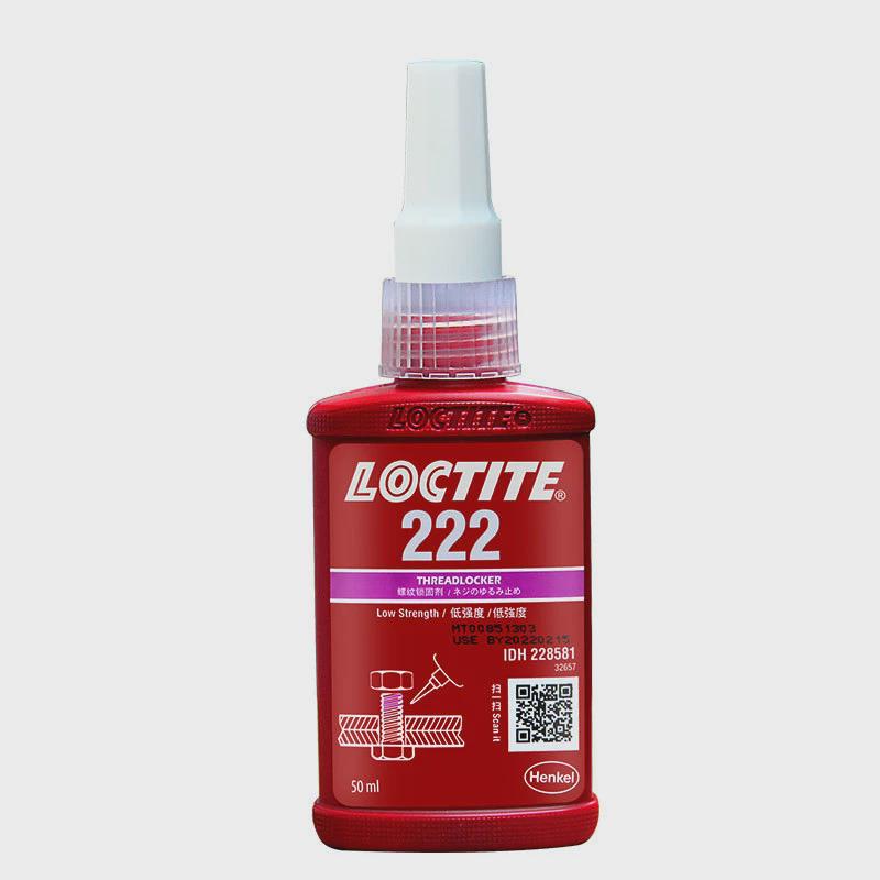 loctite螺纹泰222螺纹锁固胶水低强度易拆卸小乐密封防漏抗震油污