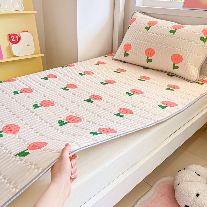 夏季乳胶冰丝凉席学生宿舍单人席子三件套可机洗床垫软垫冬夏两用,床上用品,凉席/草席/麻席,淘宝优惠券,粉丝福利购,淘宝优惠卷