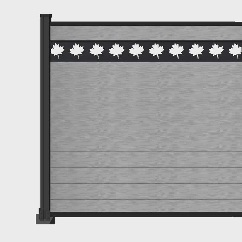 塑木围栏栅栏二代共遮挡铝合金围栏户外雕花可定制庭院挤木塑围栏