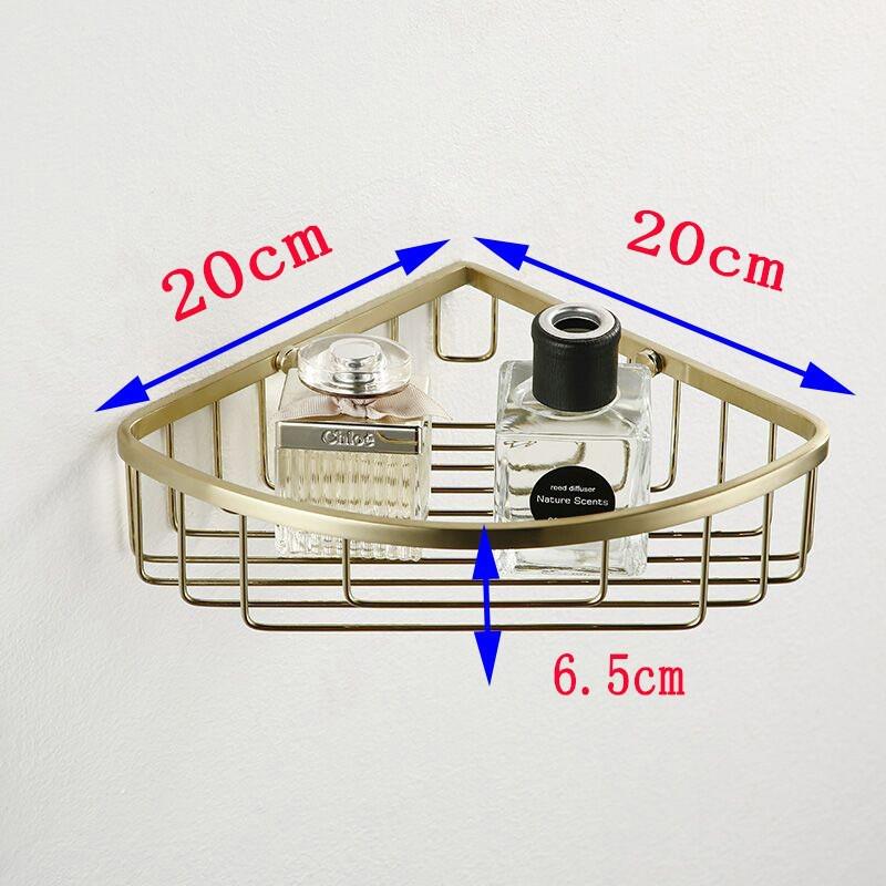 哥式gothic丝金色不锈钢三角篮三角架卫生间置物架壁挂浴室五
