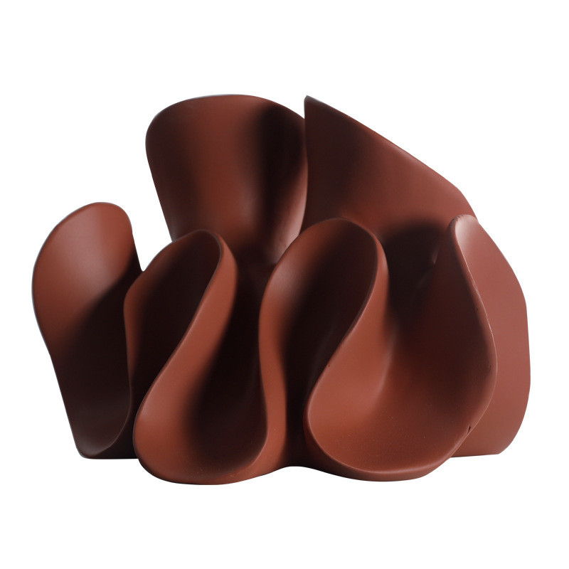 创意红花朵摆件家居客厅装饰品装饰树脂工艺品办公室酒柜高级感