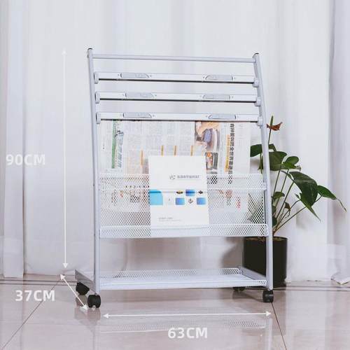 资料宣传架带夹子报刊架杂志展示架单页落地铁艺架创意简约展架