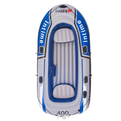 加厚户外充气漂流船四人钓鱼船橡皮划艇折叠儿童水上小船气垫船