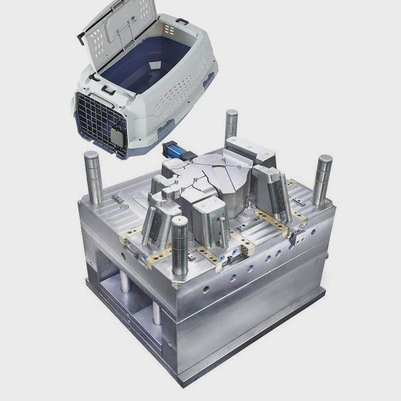 定做精密塑料磨具猫咪模具设计狗狗房子笼子宠物模具注塑加工厂家