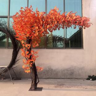 仿真红枫树枫叶树假树造型树酒店树景观装饰树大型树拍摄道具商场