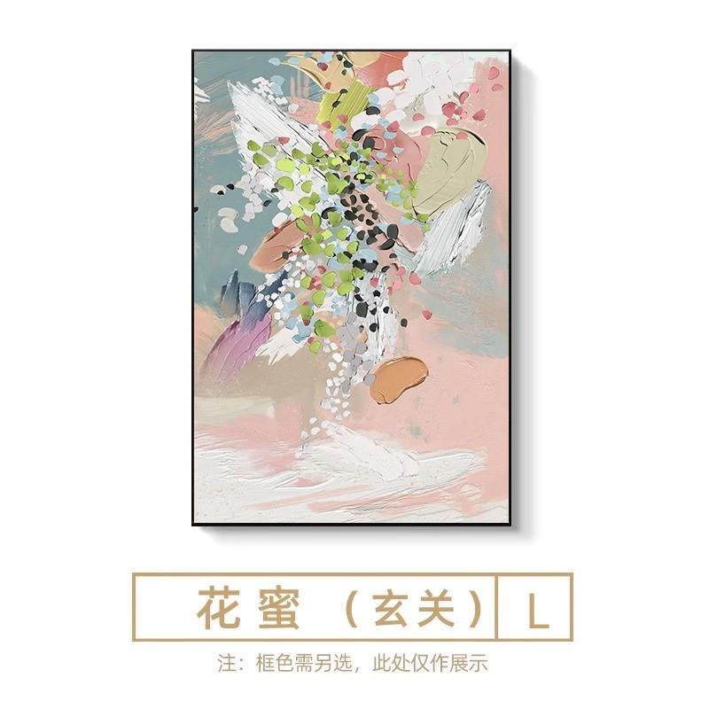 43N雪川手绘抽象花卉大芬村油画玄关装饰画走廊过道壁画落地客厅