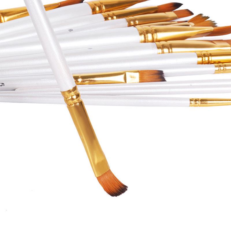 尼龙油画笔丙烯颜料画15支毛套装美术绘画水彩水粉笔画包