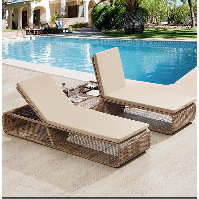 沙滩椅躺床游泳池躺椅海边休闲户外露台休闲椅别墅阳台室外藤躺椅,户外/登山/野营/旅行用品,户外椅子凳子,淘宝优惠券,粉丝福利购,淘宝优惠卷