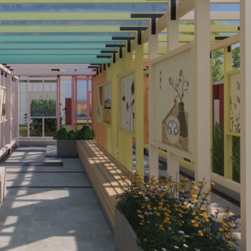 标识标牌学校户外文化长廊不锈钢管宣传栏立式可厂家直供广告栏定