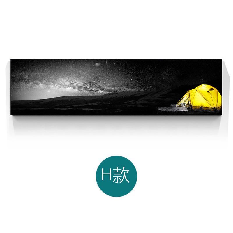 现代抽象装饰画卧室长条横幅客厅挂画大气沙发背景壁画画办公酒店