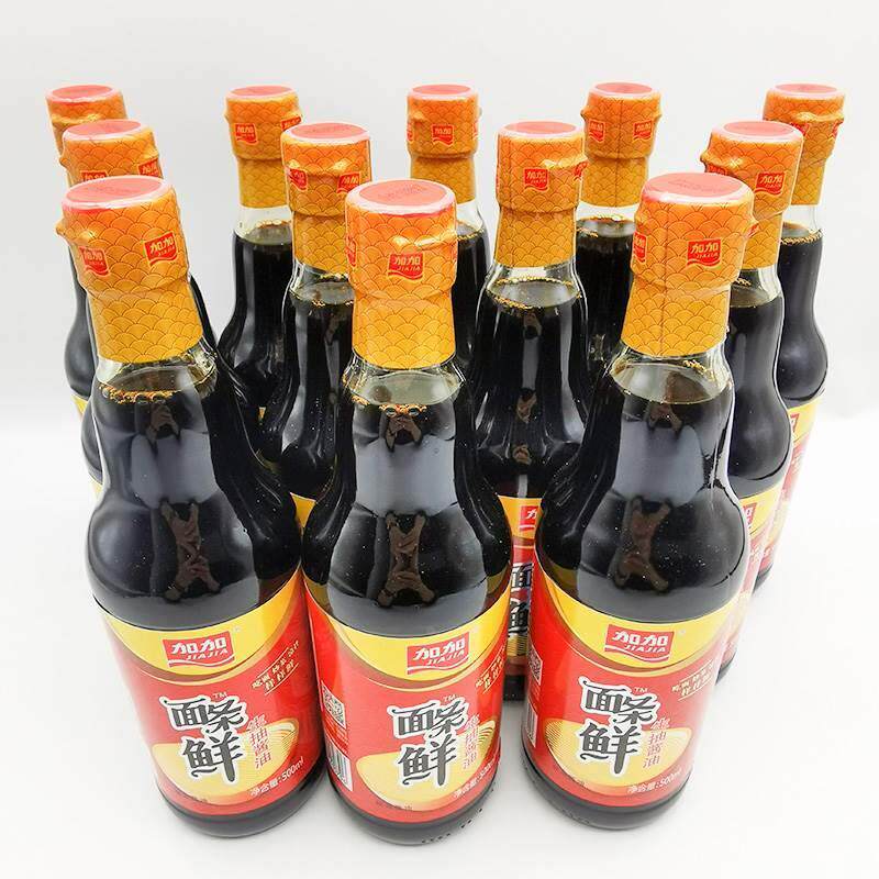 新货加加面条鲜酱油500ml家用生抽酿造提鲜炒菜凉拌样样鲜点蘸调