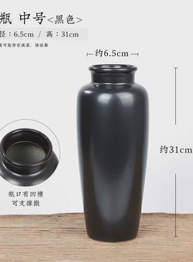 【特惠】剑山插花器陶瓷花器小原流投入瓶白色日式禅意花瓶家居桌