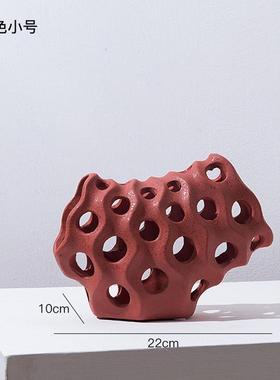 软装轻奢珊瑚树脂工艺品摆件极简北欧现代样板间售楼处创意摆设