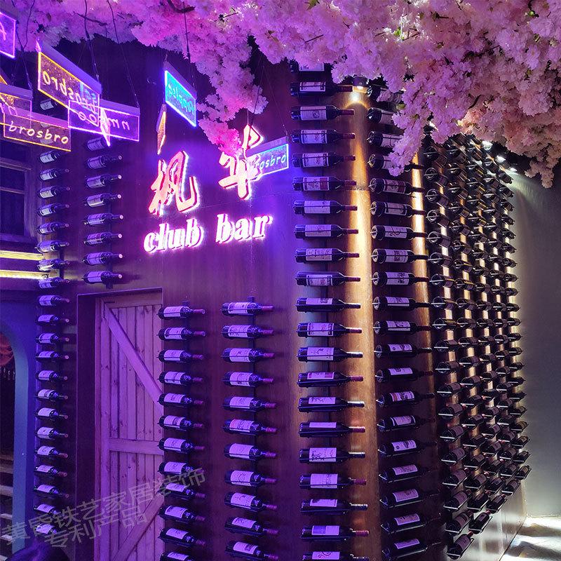 新款欧式红酒架壁挂式悬挂酒葡萄酒架铁艺酒架摆件挂墙展示架创意