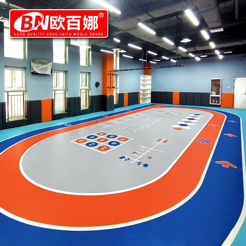 欧百娜少儿体适能地胶室内健身房私教定制地板儿童体能馆地胶垫
