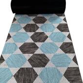 现货家用加厚长条pvc防滑几何图案地毯客厅厨房简约风卷材地垫