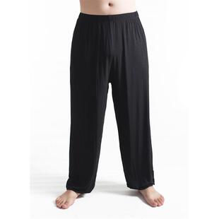 有莫代尔口袋太极裤男练功裤中老年大码女白色春秋宽松武术灯笼裤
