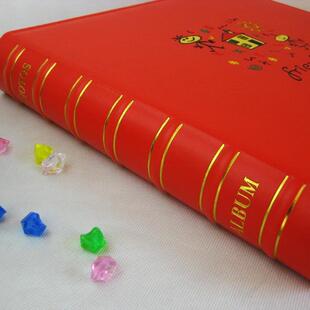 靓影相册4D400张大6寸一面竖放4张像册\仿皮面影集插袋相册