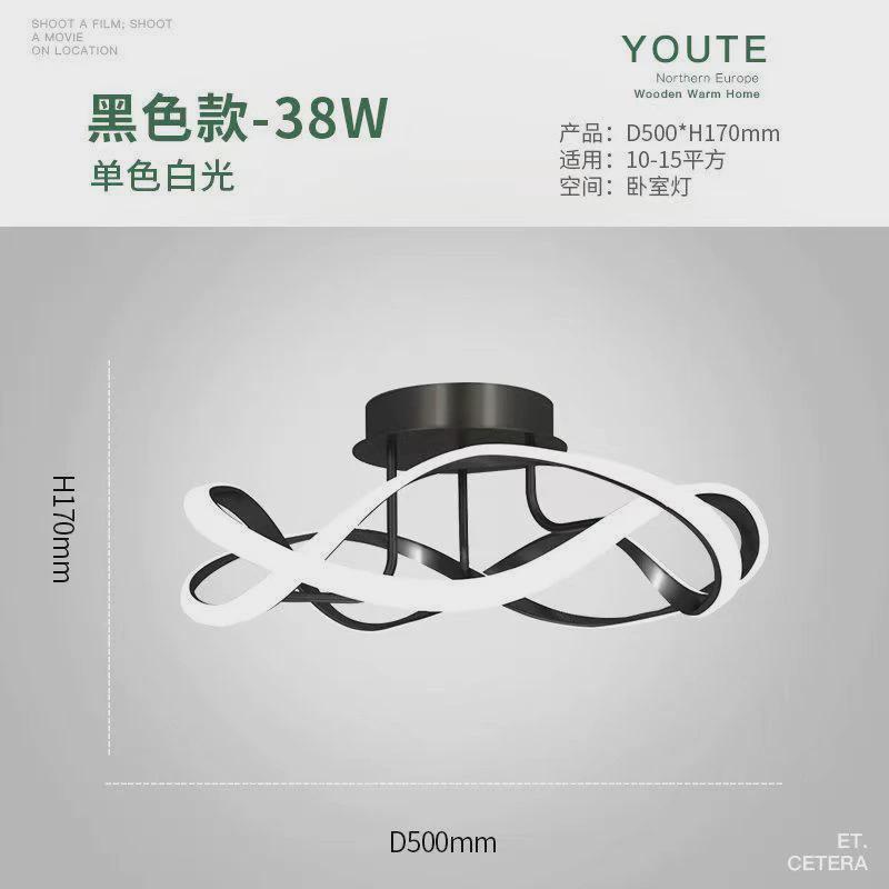 新款浪漫卧室吸顶灯led简约现代主卧北欧温馨花瓣灯饰房间网红灯