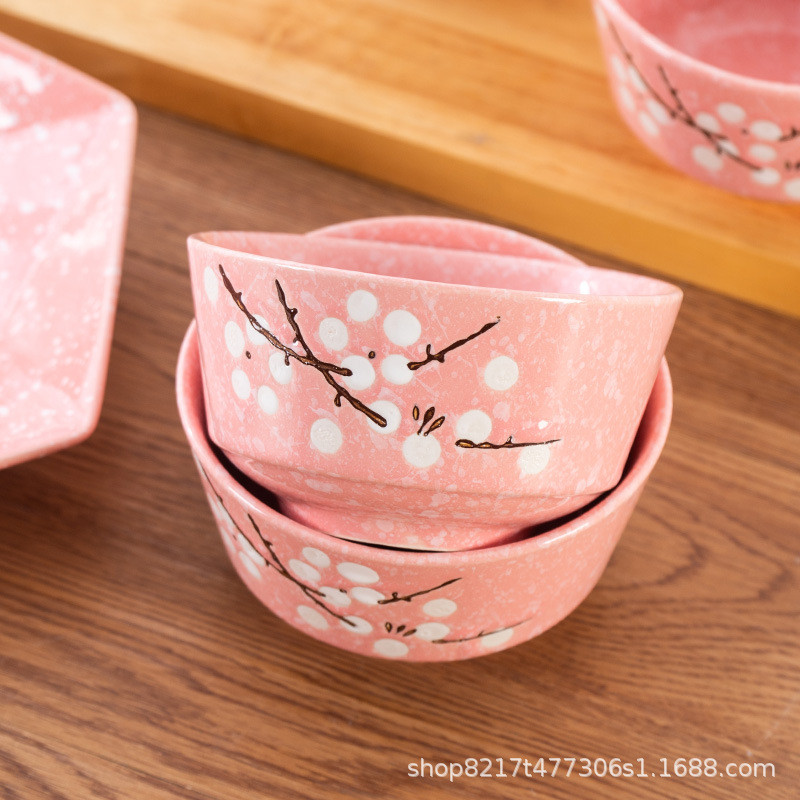 热销网红拼盘下日式釉组合套装彩陶瓷餐具创意家用餐具盘子碗碟