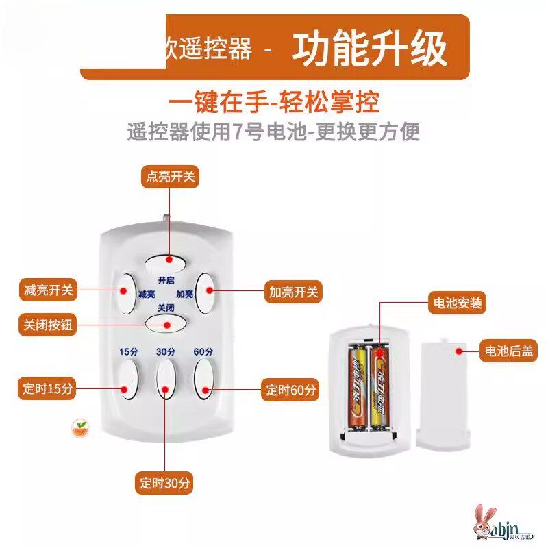 遥控感应LED小夜灯泡床头家用小灯插电带开关插头插座式壁灯超亮图片