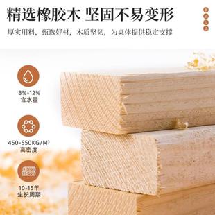 纯实木餐桌中古风家用长方形吃饭桌子原木风餐饮商用洽谈桌大板桌