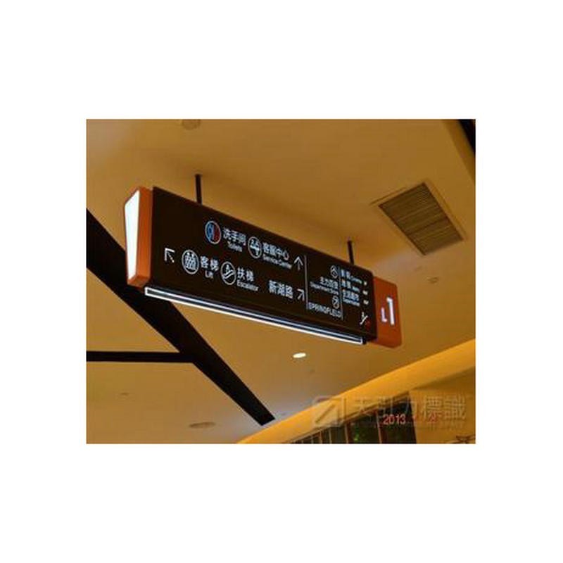 商场吊牌灯箱指示牌医院吊挂指示牌引导牌发光招牌镂空灯箱