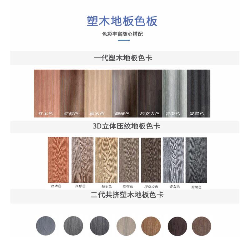 户外塑木地板户外塑木地板木塑二代庭院工程防腐wpc共挤工厂直销