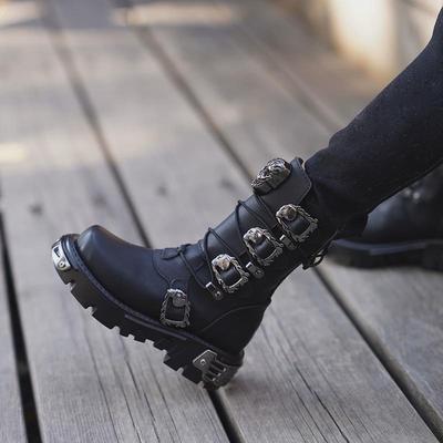 BJD娃鞋 机车风id75SD17朋克风短靴 现货