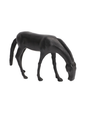 新中式欧式售楼处金属低头瘦脚骏马摆件样板房简约软装饰品摆设