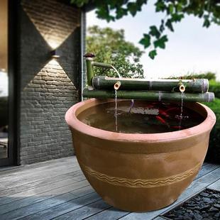 热销老式土鱼缸缸盆养鱼睡莲荷花缸小金鱼陶盆老式大水缸花盆户外