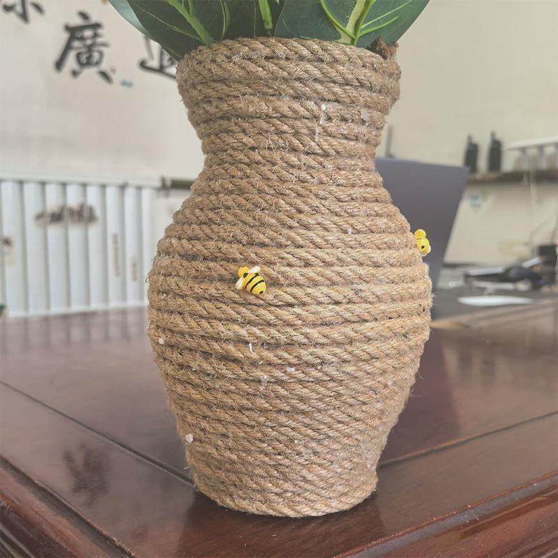 新品蜂窝麻绳花瓶田园风装饰花盆手工藤编创意家居摆件源头厂家,家居饰品,壁饰,淘宝优惠券,粉丝福利购,淘宝优惠卷