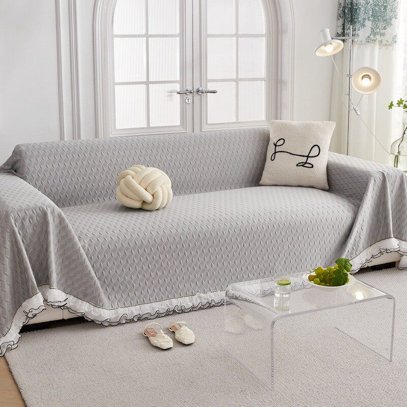 夏季冰丝沙发巾高级感轻奢防滑单人盖布巾一整张全盖沙发垫全包款