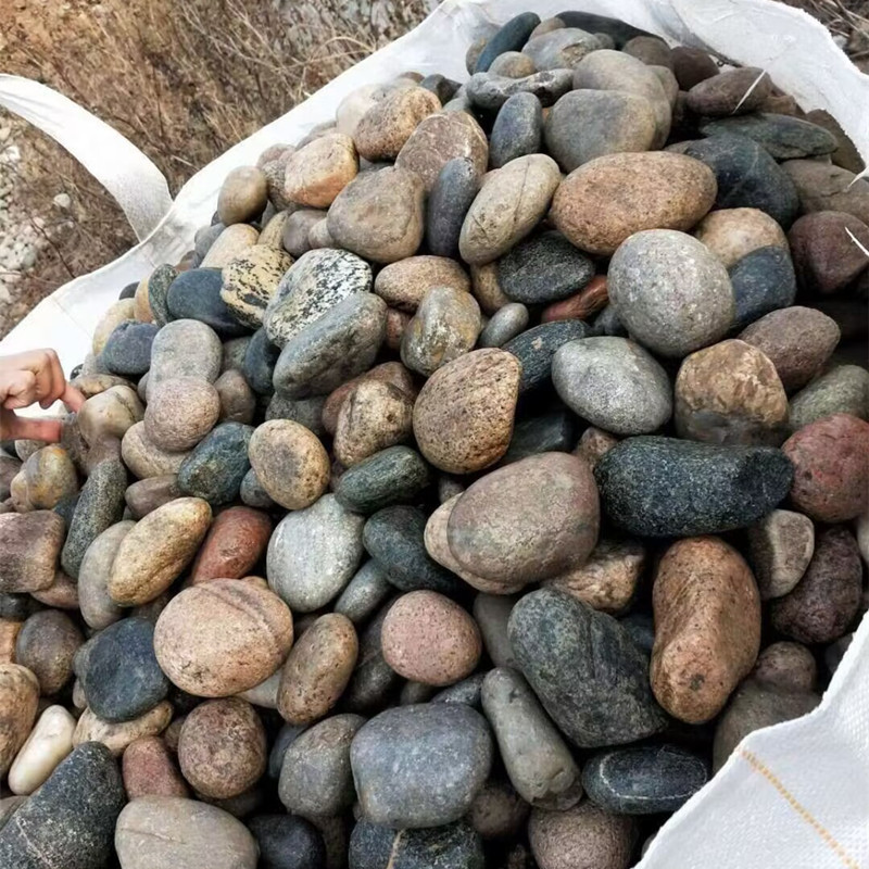 热销厂家工程鹅卵石河卵石批发铺路园艺庭院造景鹅卵石铁路用鹅卵