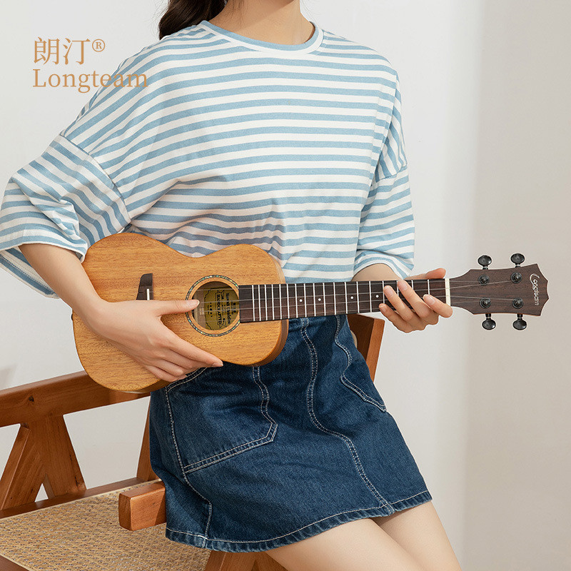 朗汀23寸全尤克里里单板桃花心单乌克丽丽ukulele四弦琴现货