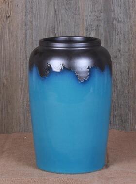 欧式乡村风格园林陶罐景观绿化种植花插水培植物花瓶花器2件套